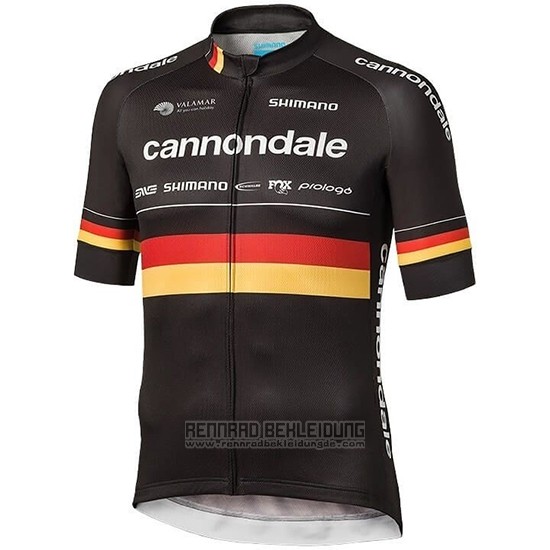 2019 Fahrradbekleidung Cannondale Shimano Champion Deutschland Trikot Kurzarm und Tragerhose